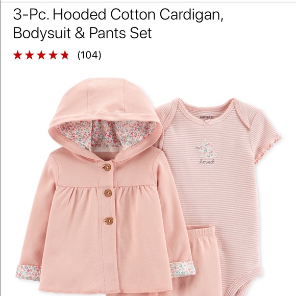 CARTER’S Baby Girls 3-pc Cardigan set Size 12mos - Picture 1 of 6